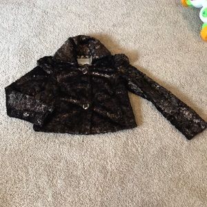 Faux Fur cropped jacket. Size 4